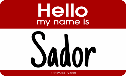 Hello my name is Sador png download