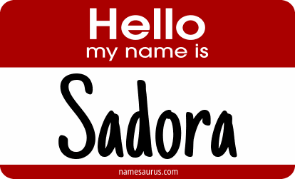 Hello my name is Sadora png download