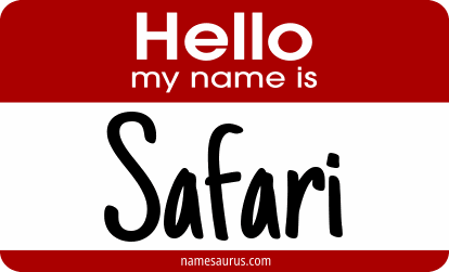 Hello my name is Safari png download