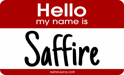 Hello my name is Saffire png download