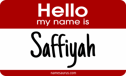 Hello my name is Saffiyah png download