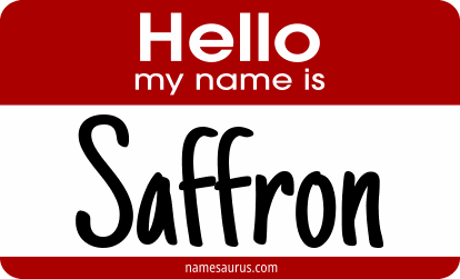 Hello my name is Saffron png download