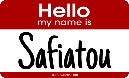 Hello my name is Safiatou png download