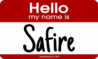 Hello my name is Safire png download