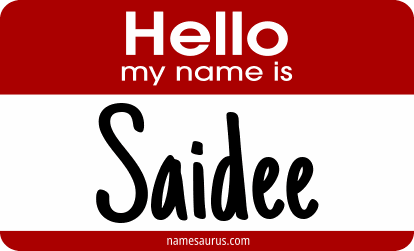 Hello my name is Saidee png download