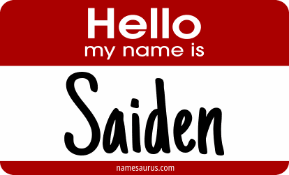 Hello my name is Saiden png download