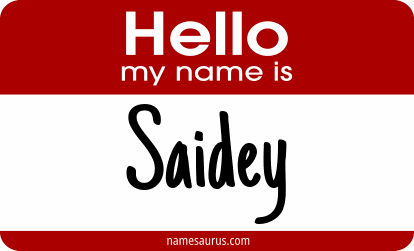 Hello my name is Saidey png download