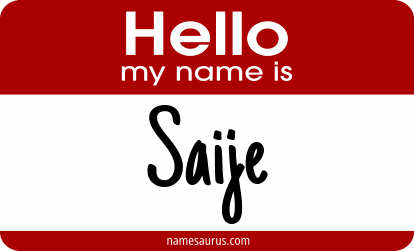 Hello my name is Saije png download