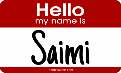Hello my name is Saimi png download