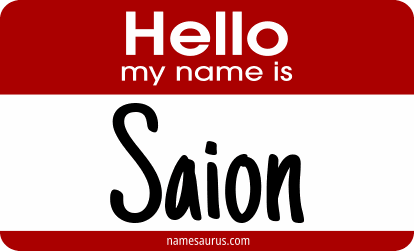 Hello my name is Saion png download