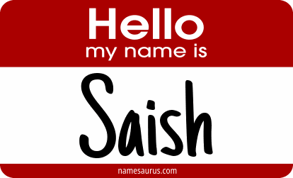 Hello my name is Saish png download