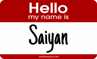 Hello my name is Saiyan png download