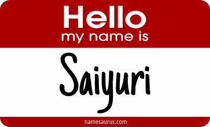 Hello my name is Saiyuri png download