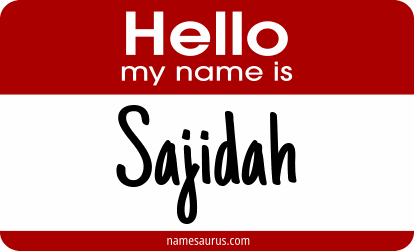 Hello my name is Sajidah png download