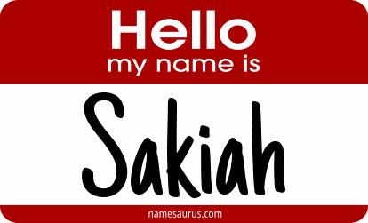 Hello my name is Sakiah png download