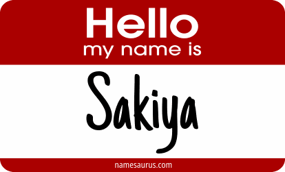 Hello my name is Sakiya png download