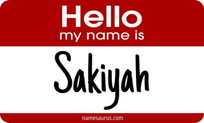 Hello my name is Sakiyah png download