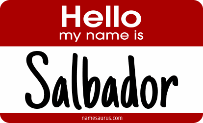 Hello my name is Salbador png download