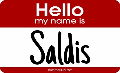 Hello my name is Saldis png download