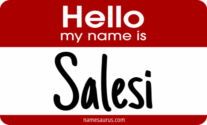 Hello my name is Salesi png download