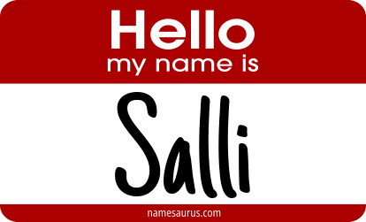 Hello my name is Salli png download