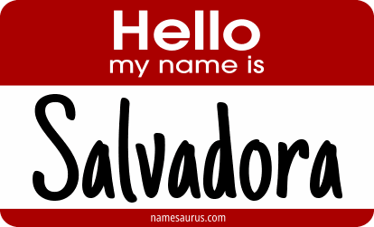 Hello my name is Salvadora png download