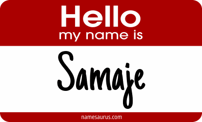 Hello my name is Samaje png download