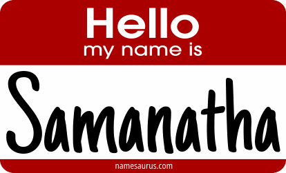 Hello my name is Samanatha png download