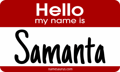 Hello my name is Samanta png download