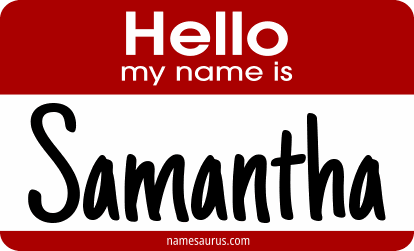Hello my name is Samantha png download