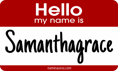 Hello my name is Samanthagrace png download