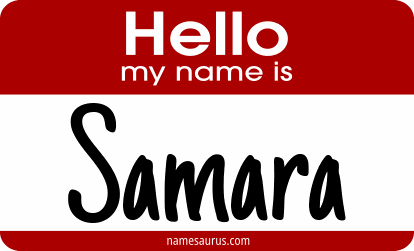 Hello my name is Samara png download
