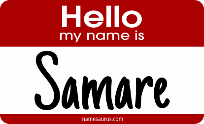 Hello my name is Samare png download