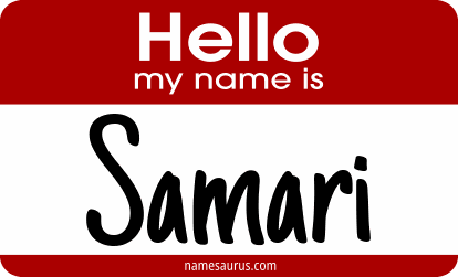 Hello my name is Samari png download