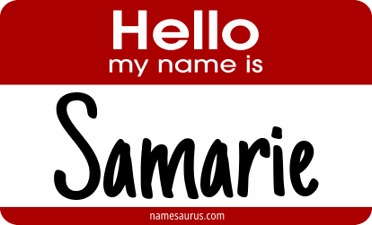 Hello my name is Samarie png download