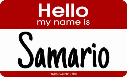 Hello my name is Samario png download