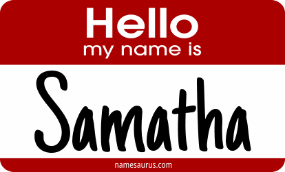 Hello my name is Samatha png download
