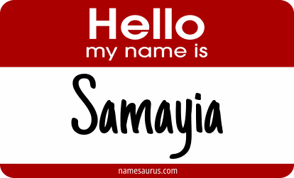 Hello my name is Samayia png download