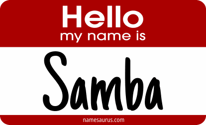 Hello my name is Samba png download