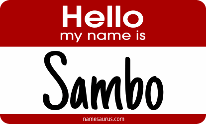 Hello my name is Sambo png download