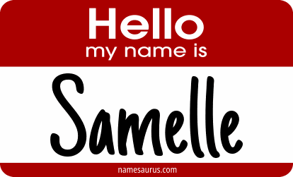 Hello my name is Samelle png download