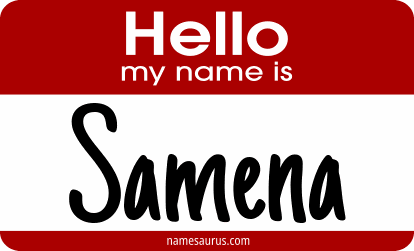 Hello my name is Samena png download