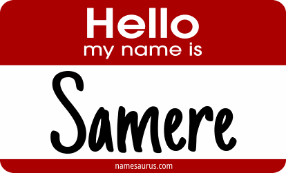 Hello my name is Samere png download