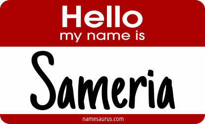 Hello my name is Sameria png download