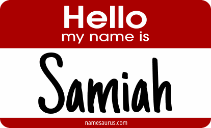 Hello my name is Samiah png download