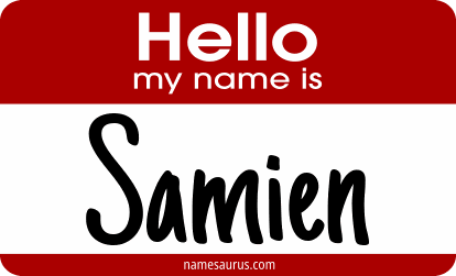 Hello my name is Samien png download