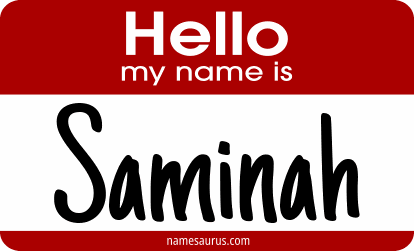 Hello my name is Saminah png download