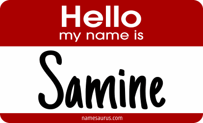 Hello my name is Samine png download