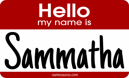 Hello my name is Sammatha png download