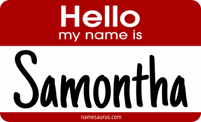 Hello my name is Samontha png download